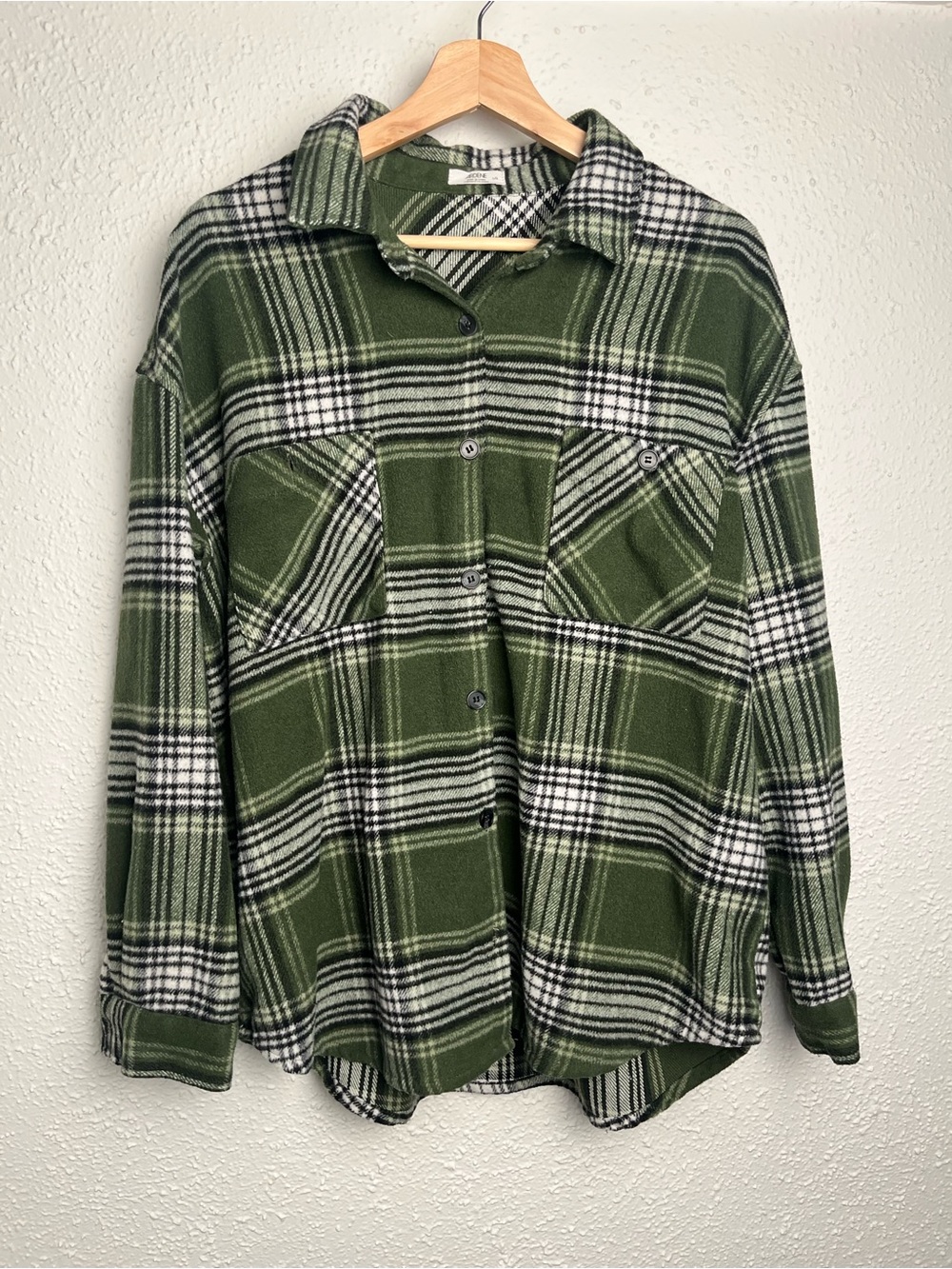 Ardene Green Plaid Button-Down Shirt